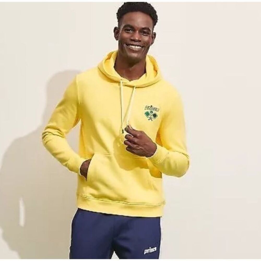 Prince Pickleball Hoodie Sweatshirt Mens Yellow Pullover Pockets NWT‎ XL Sporty